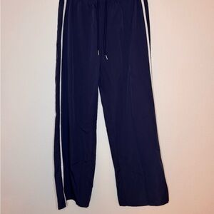 RSQ Navy Blue Track Pants with White Stripes